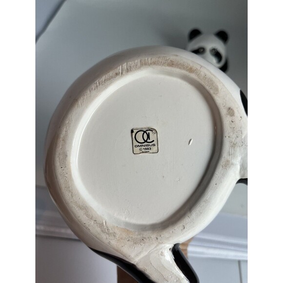 Vintage OCI Omnibus‎ 1983 Fitz & Floyd Panda Small Cookie Jar With Ball - Picture 14 of 15